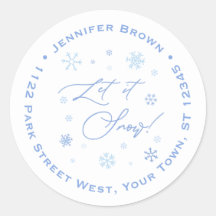 Lassen Sie es Schneeflocken Rücksendeadresse