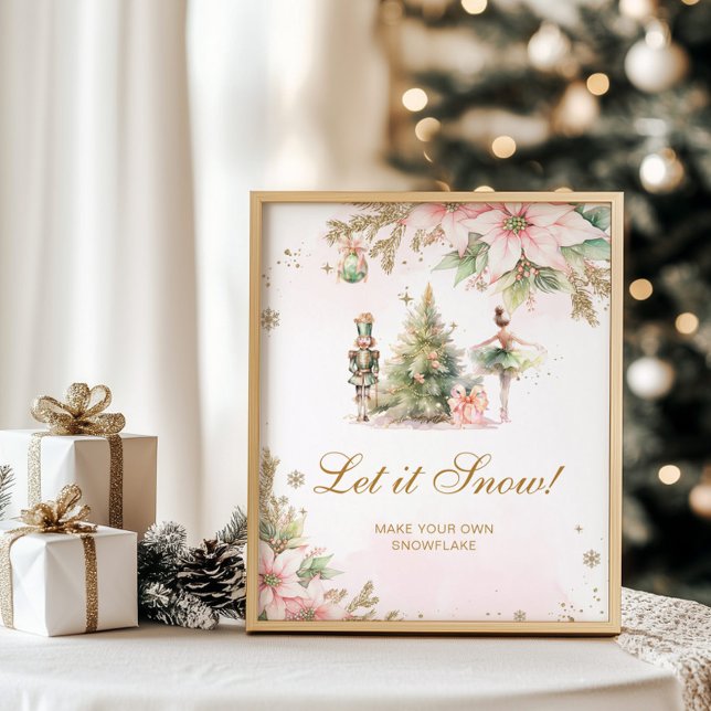 Lassen Sie es Schneeflocken Schneeflocken Station  Poster (Von Creator hochgeladen)