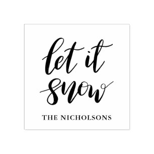 Lassen Sie es schneefrei, einfach und elegant hand Gummistempel