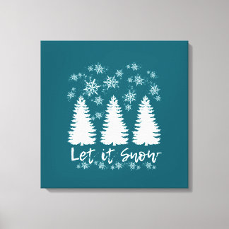 Lassen Sie es schneegearbeitete Canvas drucken Leinwanddruck