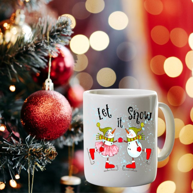Lassen Sie es schneegehen Snowmen Paar Kaffeetasse (Von Creator hochgeladen)