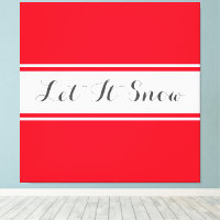 LASSEN SIE ES SCHNEEN elegant Text Sporty Red Whit