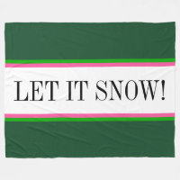 LASSEN SIE ES SCHNEEN, Helle, weiße, grüne Streife