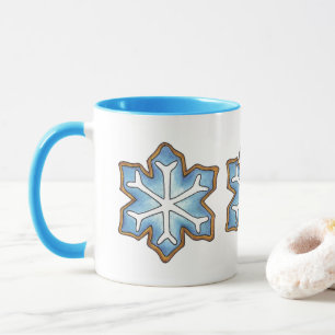 Lassen Sie es schneit blauer Weihnachten Hanukkah  Tasse