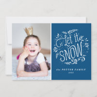 Lassen Sie es schneit | Christmas Blue Holiday Fot