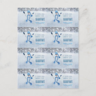 Lassen Sie es schneit Feiertagspostkarte