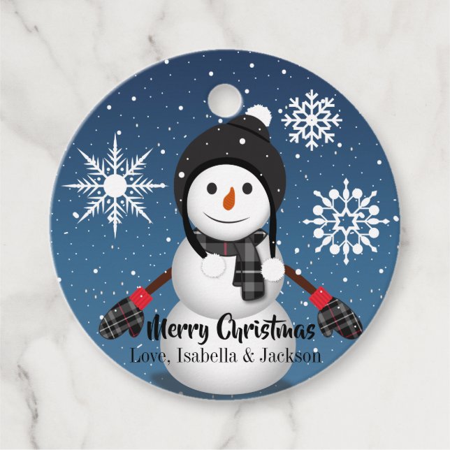 Lassen Sie es schneit Geschenkanhänger (Vorderseite)