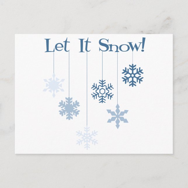 Lassen Sie es schneit Postkarte (Vorderseite)