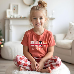 Lassen Sie es schneit   Rentiere, Polarbär, Pingui Tri-Blend Shirt