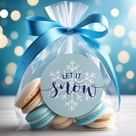 Lassen Sie es schneit Runder Aufkleber