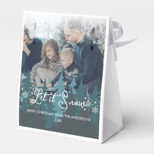 Lassen Sie es schneit   Schneeflocken Pine Tree We Geschenkschachtel