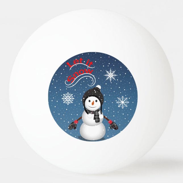 Lassen Sie es schneit Tischtennisball (Vorderseite)