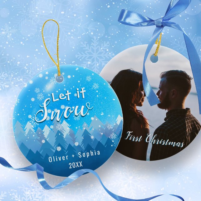 Lassen Sie es schneit unser 1. Weihnachtsblau Ornament (Von Creator hochgeladen)