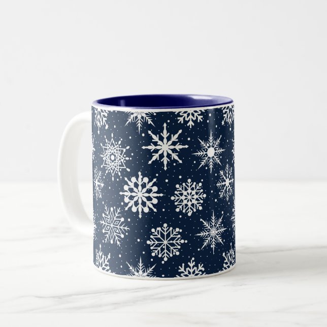 Lassen Sie es schneit Zweifarbige Tasse (Vorderseite Links)