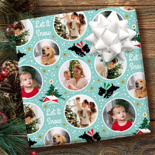 Lassen Sie es Scottie Dog Fun Custom Foto Minze Geschenkpapier