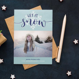 Lassen Sie es Urlaub Fotokarten Feiertagskarte