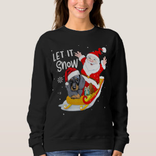 Lassen Sie es Weihnachten Niedliche Dackel und Wei Sweatshirt
