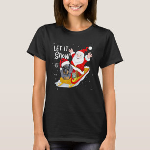 Lassen Sie es Weihnachten Niedliche Dackel und Wei T-Shirt