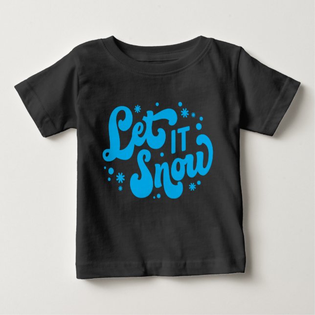 Lassen Sie es Winter-Design erstrahlen Baby T-shirt (Vorderseite)