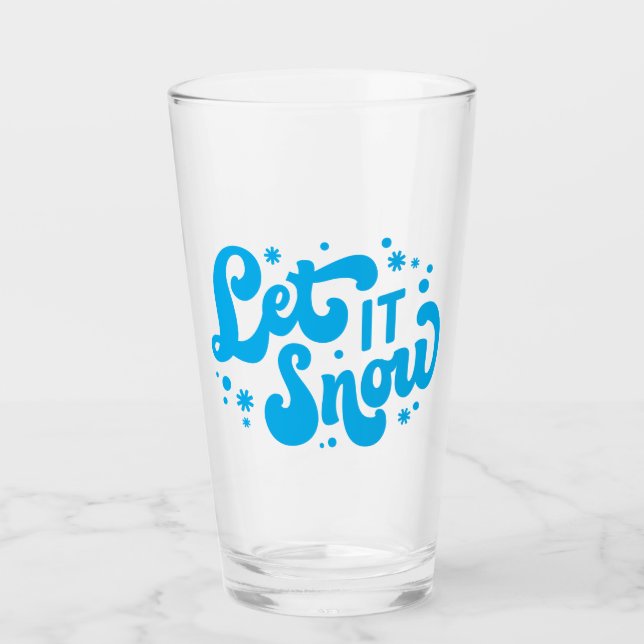 Lassen Sie es Winter-Design erstrahlen Glas (Vorderseite)