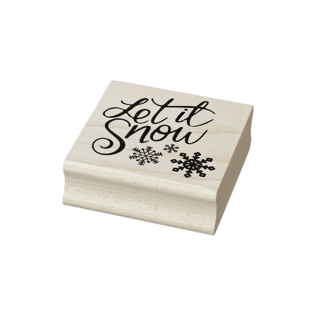 Lassen Sie es Winter Weihnachten Schnee Gummistempel (Stempel)