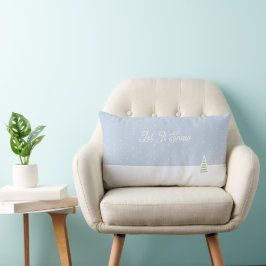 Lassen Sie es winzige Winter Baum Eis Blue Polka D Lendenkissen