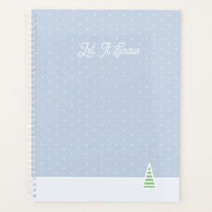 Lassen Sie es winzige Winter Baum Eis Blue Polka D Planer