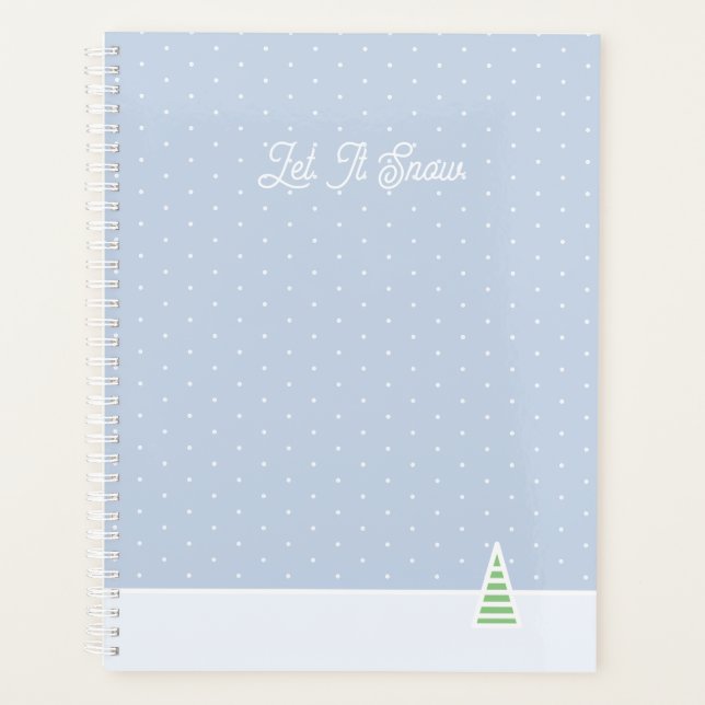 Lassen Sie es winzige Winter Baum Eis Blue Polka D Planer (Vorderseite)