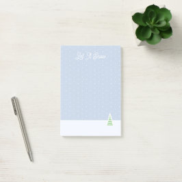 Lassen Sie es winzige Winter Baum Eis Blue Polka D Post-it Klebezettel