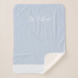 Lassen Sie es winzige Winter Baum Eis Blue Polka D Sherpadecke