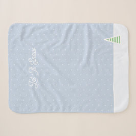 Lassen Sie es winzige Winter Baum Eis Blue Polka D Sherpadecke