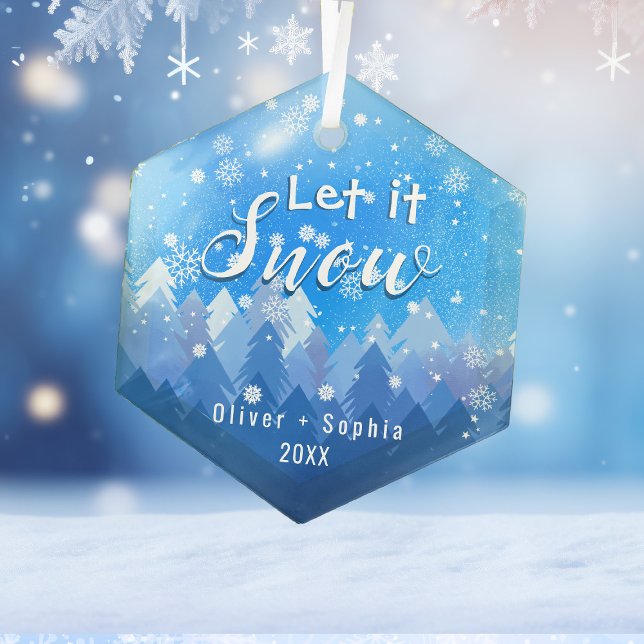Lassen Sie es zu Snow Blue Crystal Ornament Aus Glas (Von Creator hochgeladen)