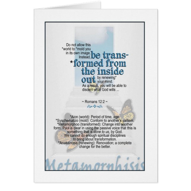 Lassen Sie Gott Sie - Römer-12:2 umwandeln (Vorne)