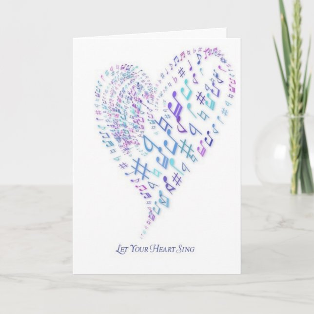 Lassen Sie Ihr Herz - das Herz singen, das von den Karte (Vorderseite)
