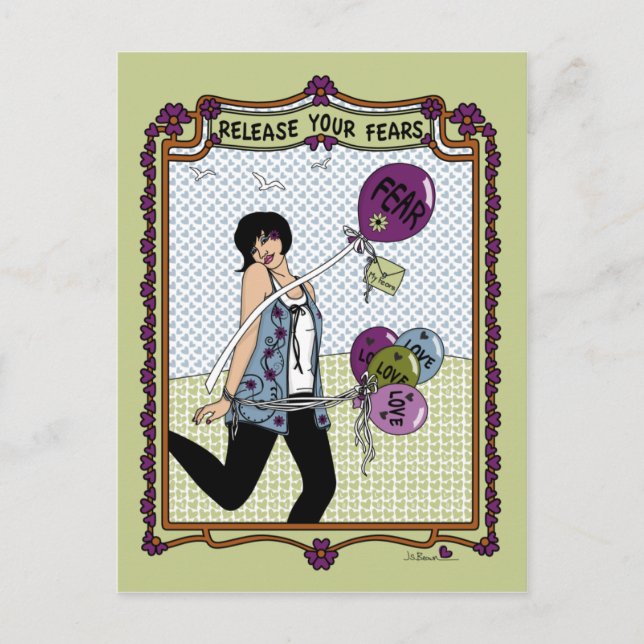 Lassen Sie Ihre Ängste_A_ Postkarte frei (Vorderseite)