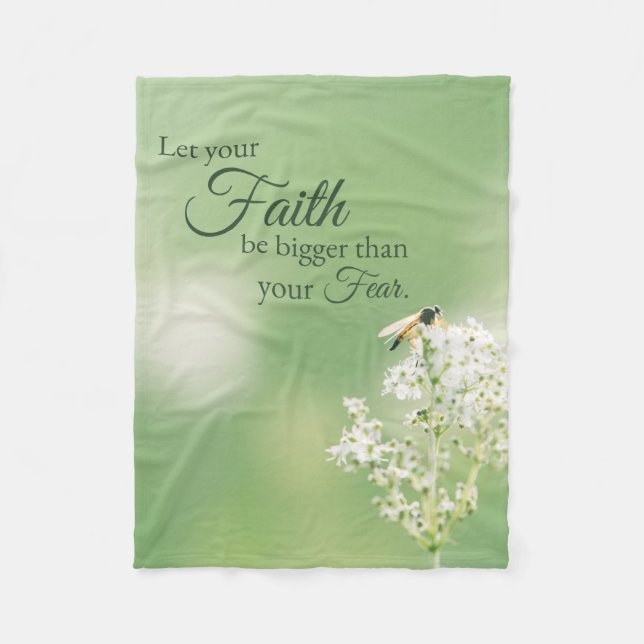 "Lassen Sie Ihre Glauben-… "christliches Fleecedecke (Vorderseite)