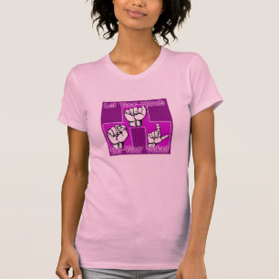 Lassen Sie Ihre Hände Ihr Sprachrosa-Shirt sein T-Shirt