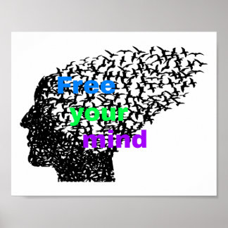 Lassen Sie Ihre MInd/Anweisung frei Poster