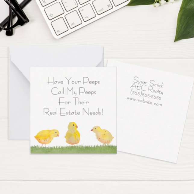 Lassen Sie Ihre Pieps meine Peeps rufen Mitteilungskarte (Personalized Easter pop by notecards)