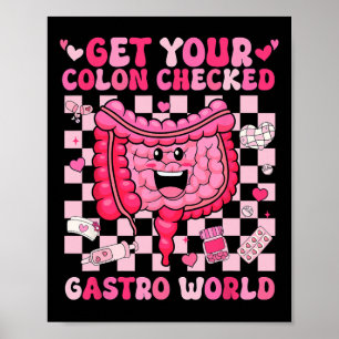 Lassen Sie Ihren Dickdarm überprüfen Gastro World Poster