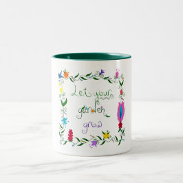 Lassen Sie Ihren Garten gefärbt wachsen Zweifarbige Tasse