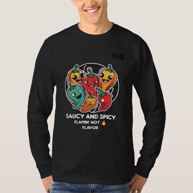 Lassen Sie Ihren Stil mit heißen Sauce-Bildern höh T-Shirt (Vorderseite)