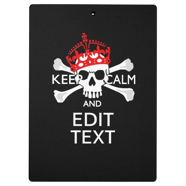 Lassen Sie Ihren Text auf Schwarz einen ruhigen Kr Klemmbrett (Rückseite)