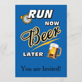 Lassen Sie jetzt Bier später laufen Einladung