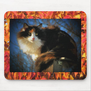 Lassen Sie mich alleine Autumn Calico Mousepad