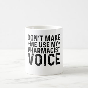 Lassen Sie mich meine Stimme des Apothekers nicht Kaffeetasse