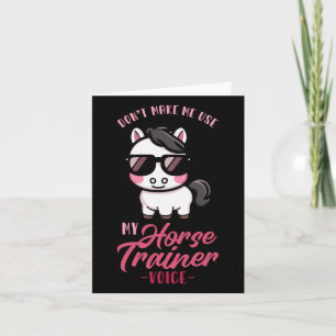 Lassen Sie mich nicht meine Stimme des Pferdetrain Karte