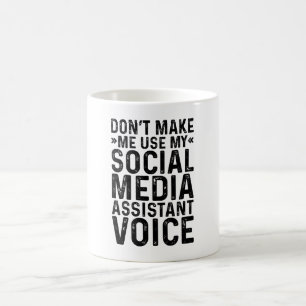 Lassen Sie mich nicht meine Stimme des Social Medi Kaffeetasse