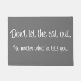 "Lassen Sie nicht die Katzen-heraus" Fußmatte