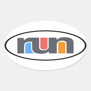 Lassen Sie ovalen Auto-Aufkleber laufen Ovaler Aufkleber